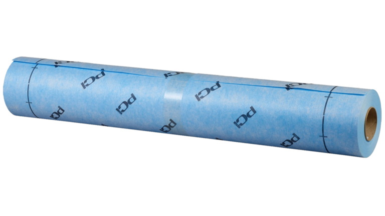 Blaue Abdichtungsbahn Rolle.